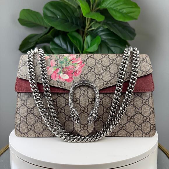Handbags - A204💎✨Authentic Gucci Dionysus Shoulder Bag GG Supreme Blooms Small Antique